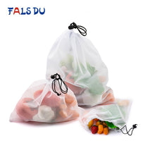 Load image into Gallery viewer, Reusable Vegetable Fruit Mesh Produce Bags Washable Eco Friendly Bags for Grocery Shopping Storage Toys Sundries