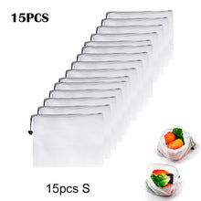 Load image into Gallery viewer, Reusable Vegetable Fruit Mesh Produce Bags Washable Eco Friendly Bags for Grocery Shopping Storage Toys Sundries