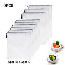 Load image into Gallery viewer, Reusable Vegetable Fruit Mesh Produce Bags Washable Eco Friendly Bags for Grocery Shopping Storage Toys Sundries