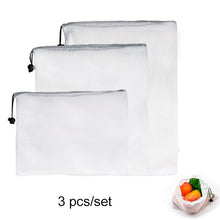 Load image into Gallery viewer, Reusable Vegetable Fruit Mesh Produce Bags Washable Eco Friendly Bags for Grocery Shopping Storage Toys Sundries